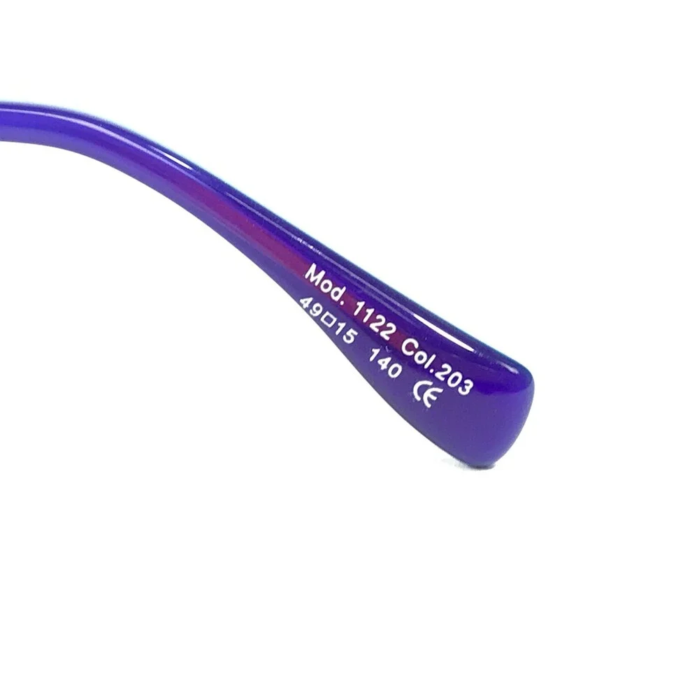 Yous Amsterdam Mod.1122 Col.203 Eyeglasses Frames Blue Purple Pink 49-15-140
